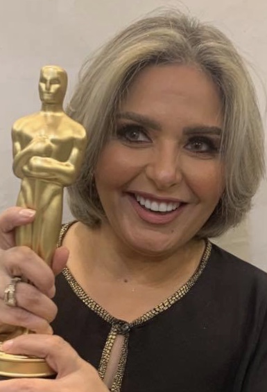 الفنانه صابرين تحصل علي جائزة الجمهور كافضل ممثلة 2019