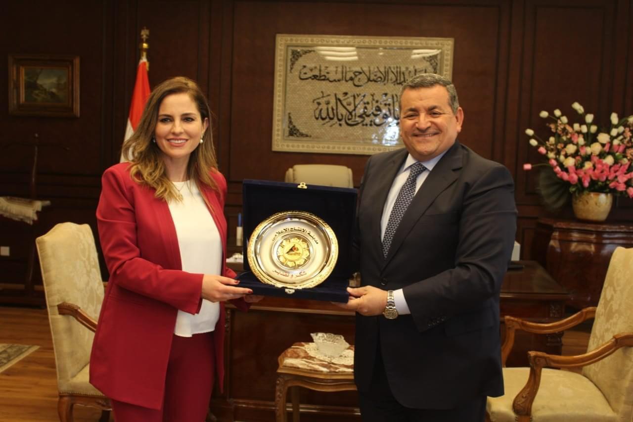الوزير أسامه هيكل يستقبل وزيرة الإعلام اللبنانية  بمدينة الإنتاج الإعلامي